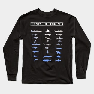 Giants of the sea shalk dolphin orca killer whale aquatic animals big turtle. Long Sleeve T-Shirt